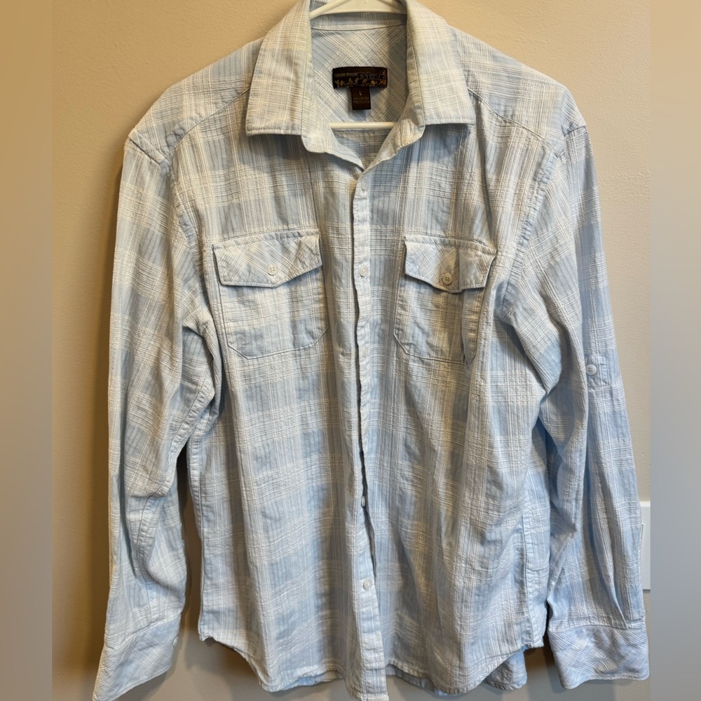 Pronto Uomo Blue button down men’s shirt